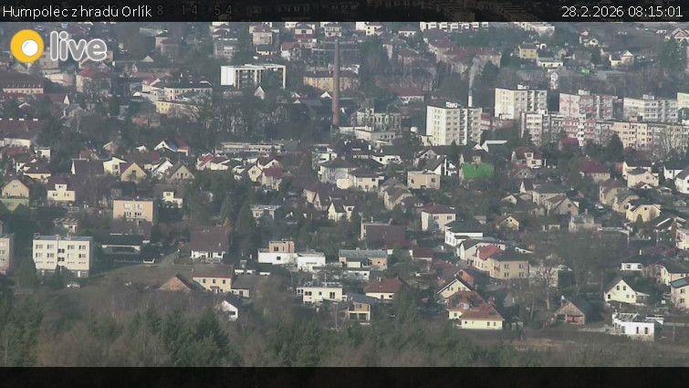 Město Humpolec - Humpolec z hradu Orlík - 28.2.2026 v 08:15