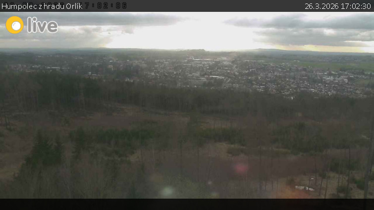 Město Humpolec - Humpolec z hradu Orlík - 26.3.2026 v 17:02