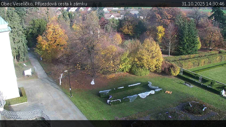 Obec Veselíčko - Příjezdová cesta k zámku - 31.10.2025 v 14:30 Obec Veselíčko - Příjezdová cesta k zámku - 31.10.2025 v 14:30