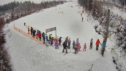 Kamera u nástupu na vlek svah A