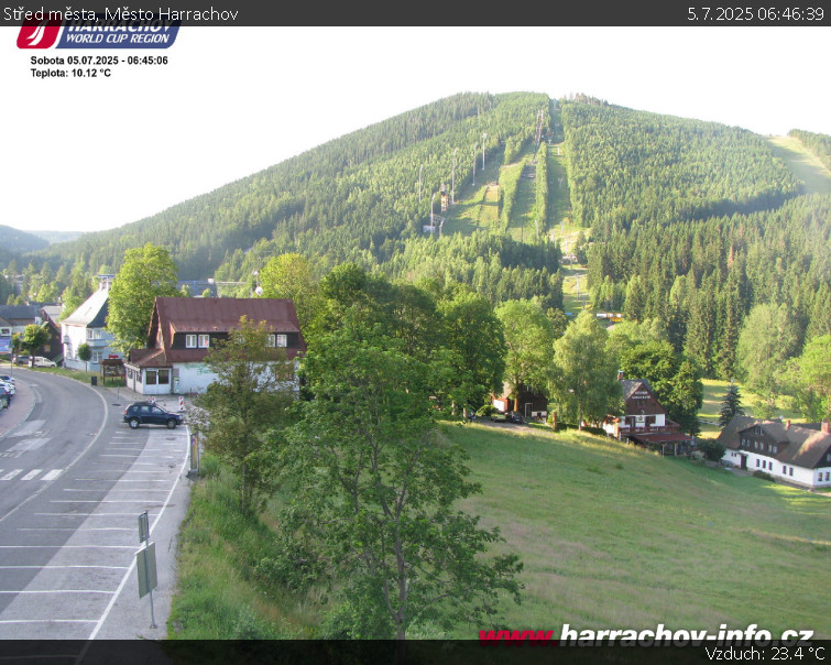 Město Harrachov - Střed města - 5.7.2025 v 06:46 Město Harrachov - Střed města - 5.7.2025 v 06:46