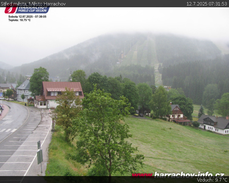 Město Harrachov - Střed města - 12.7.2025 v 07:31 Město Harrachov - Střed města - 12.7.2025 v 07:31