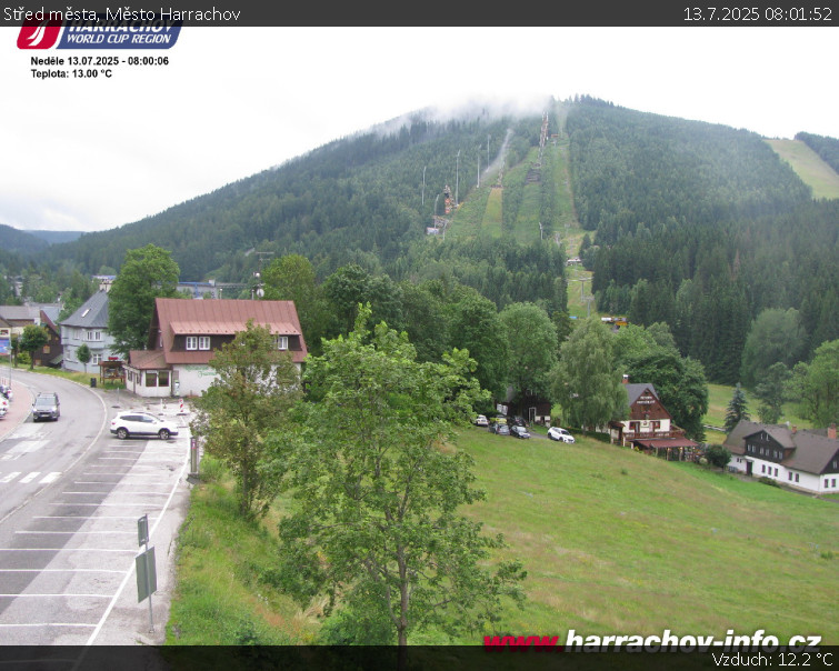 Město Harrachov - Střed města - 13.7.2025 v 08:01 Město Harrachov - Střed města - 13.7.2025 v 08:01