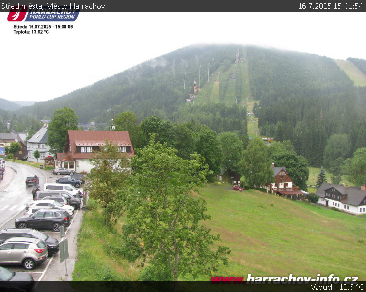 Město Harrachov - Střed města - 16.7.2025 v 15:01 Město Harrachov - Střed města - 16.7.2025 v 15:01