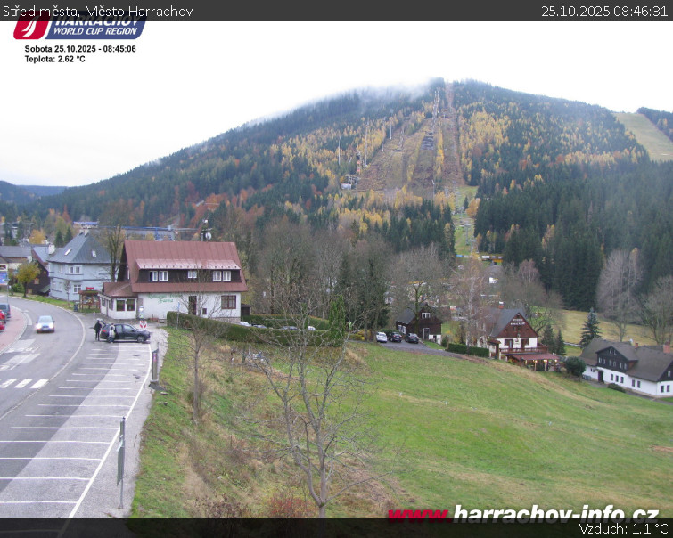 Město Harrachov - Střed města - 25.10.2025 v 08:46 Město Harrachov - Střed města - 25.10.2025 v 08:46