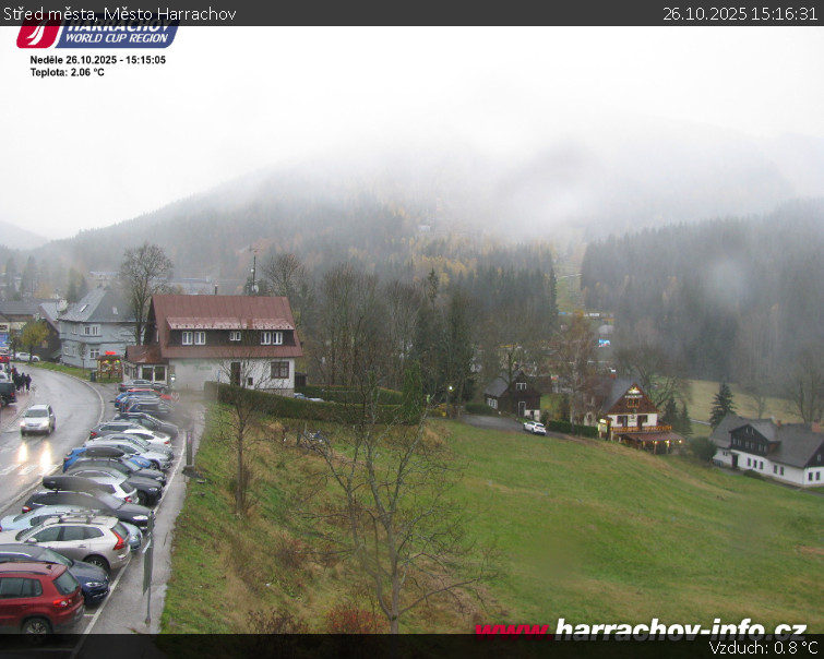 Město Harrachov - Střed města - 26.10.2025 v 15:16 Město Harrachov - Střed města - 26.10.2025 v 15:16