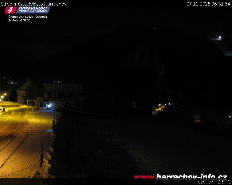 Město Harrachov - Střed města - 27.11.2025 v 06:31