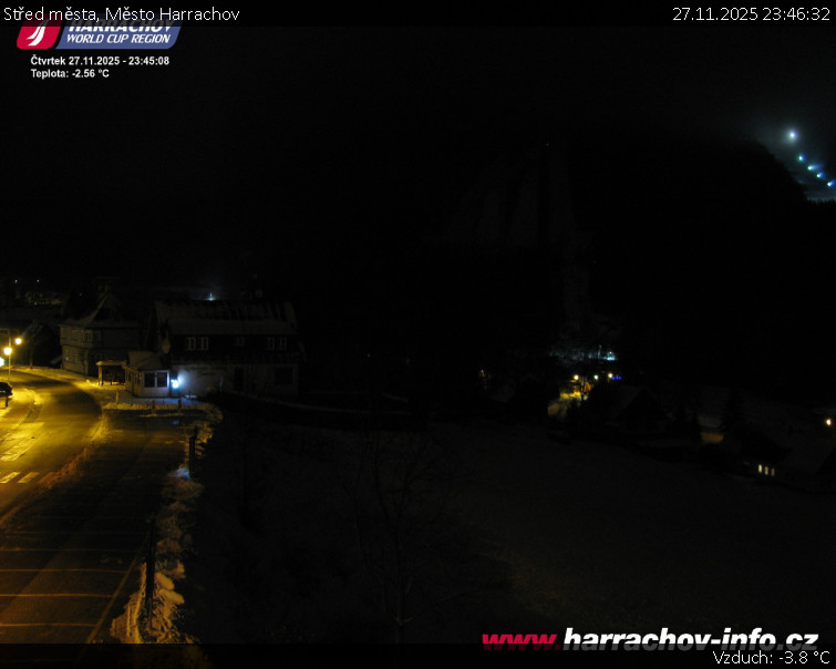 Město Harrachov - Střed města - 27.11.2025 v 23:46