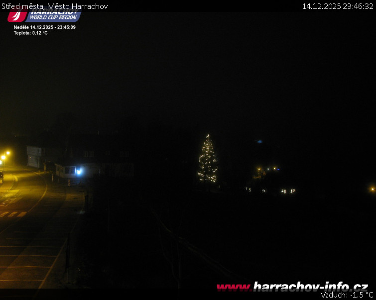 Město Harrachov - Střed města - 14.12.2025 v 23:46