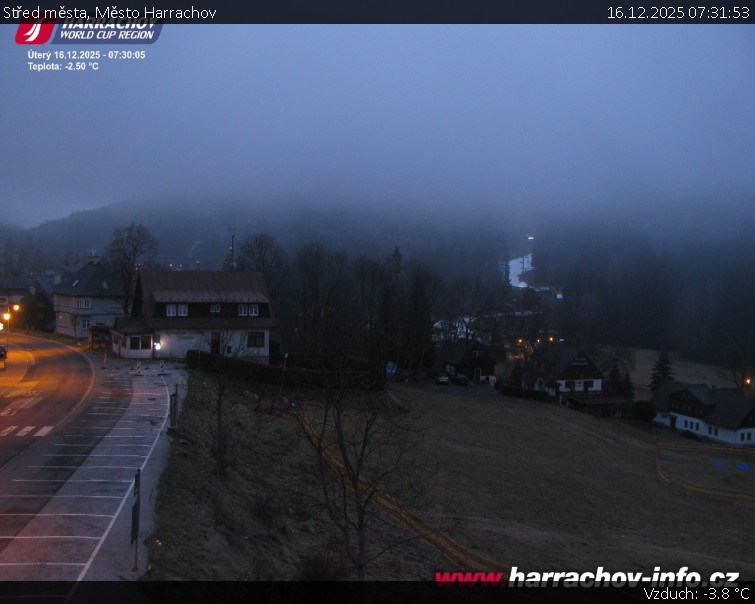 Město Harrachov - Střed města - 16.12.2025 v 07:31