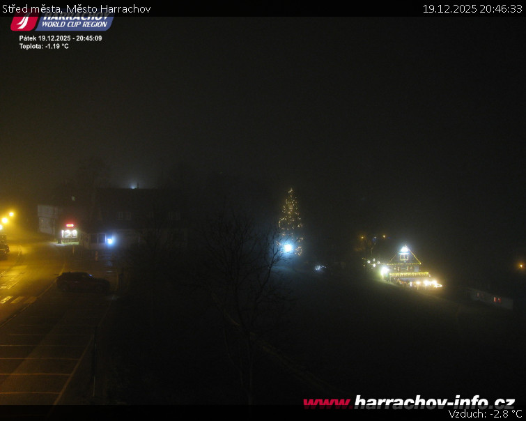 Město Harrachov - Střed města - 19.12.2025 v 20:46