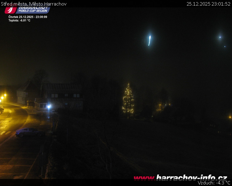 Město Harrachov - Střed města - 25.12.2025 v 23:01