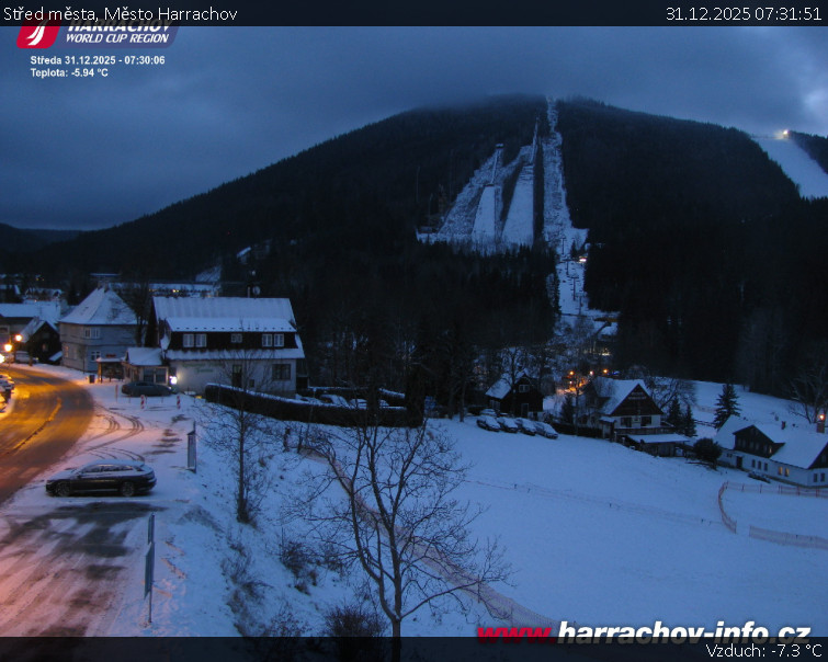 Město Harrachov - Střed města - 31.12.2025 v 07:31
