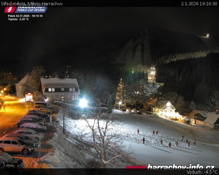 Město Harrachov - Střed města - 2.1.2026 v 19:16