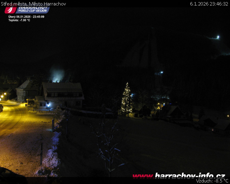 Město Harrachov - Střed města - 6.1.2026 v 23:46