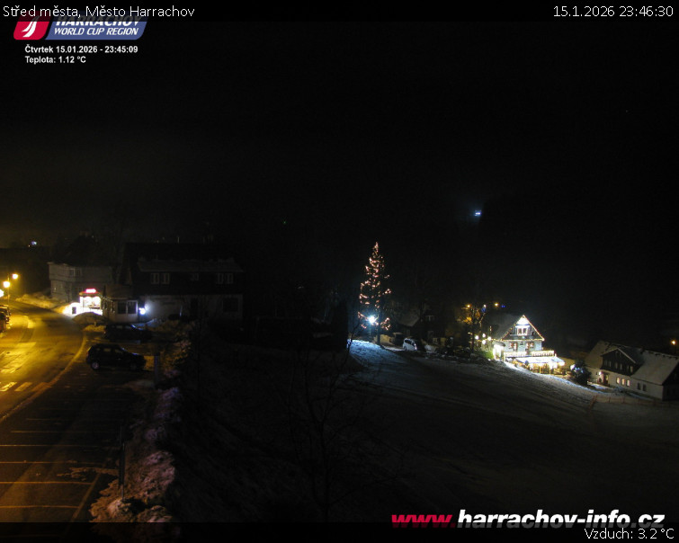 Město Harrachov - Střed města - 15.1.2026 v 23:46