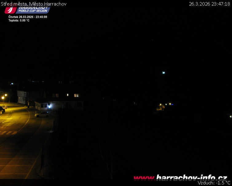 Město Harrachov - Střed města - 26.3.2026 v 23:47