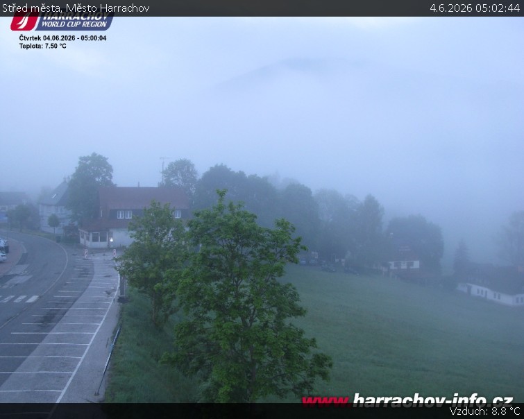 Město Harrachov - Střed města - 4.6.2026 v 05:02
