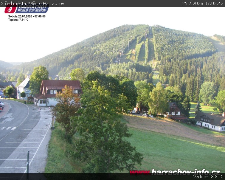 Město Harrachov - Střed města - 25.7.2026 v 07:02