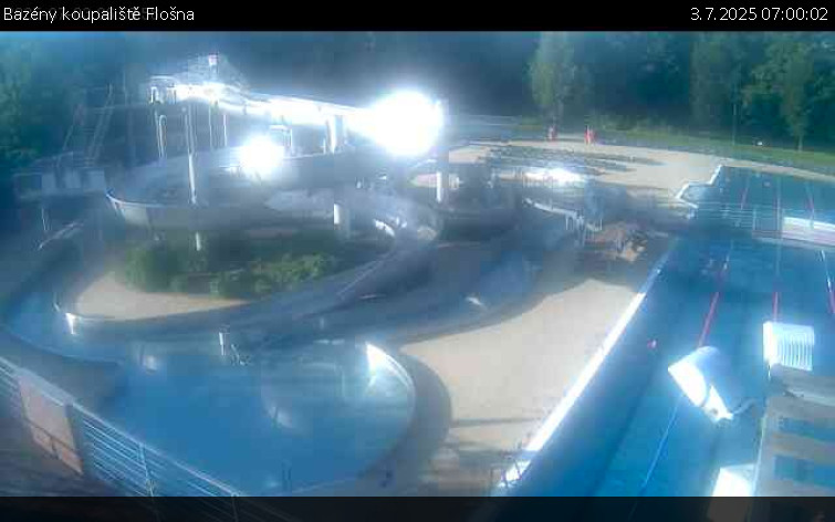 Koupaliště Flošna - Bazény koupaliště Flošna - 3.7.2025 v 07:00