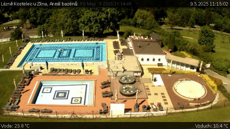 Lázně Kostelec u Zlína - Areál bazénů - 9.5.2025 v 11:15 Lázně Kostelec u Zlína - Areál bazénů - 9.5.2025 v 11:15