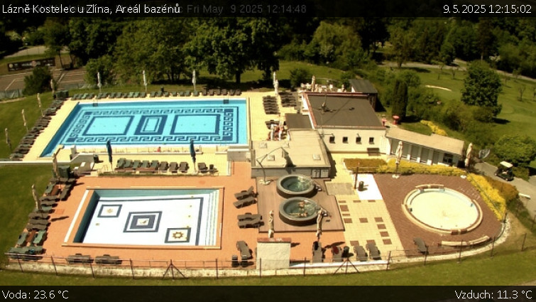 Lázně Kostelec u Zlína - Areál bazénů - 9.5.2025 v 12:15 Lázně Kostelec u Zlína - Areál bazénů - 9.5.2025 v 12:15