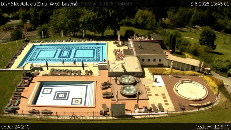 Lázně Kostelec u Zlína - Areál bazénů - 9.5.2025 v 13:45 Lázně Kostelec u Zlína - Areál bazénů - 9.5.2025 v 13:45