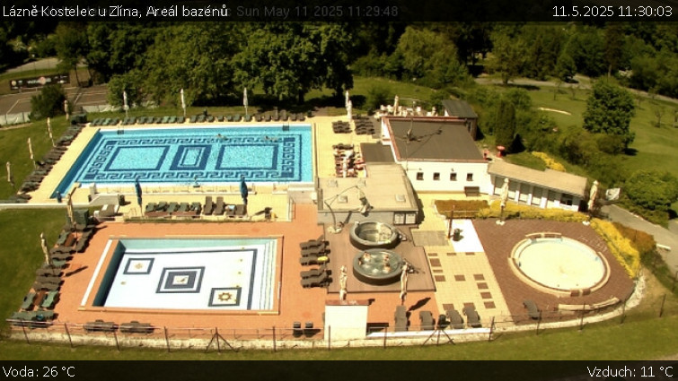 Lázně Kostelec u Zlína - Areál bazénů - 11.5.2025 v 11:30 Lázně Kostelec u Zlína - Areál bazénů - 11.5.2025 v 11:30