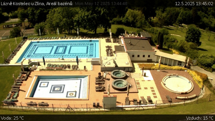 Lázně Kostelec u Zlína - Areál bazénů - 12.5.2025 v 13:45 Lázně Kostelec u Zlína - Areál bazénů - 12.5.2025 v 13:45