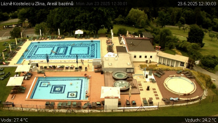 Lázně Kostelec u Zlína - Areál bazénů - 23.6.2025 v 12:30 Lázně Kostelec u Zlína - Areál bazénů - 23.6.2025 v 12:30