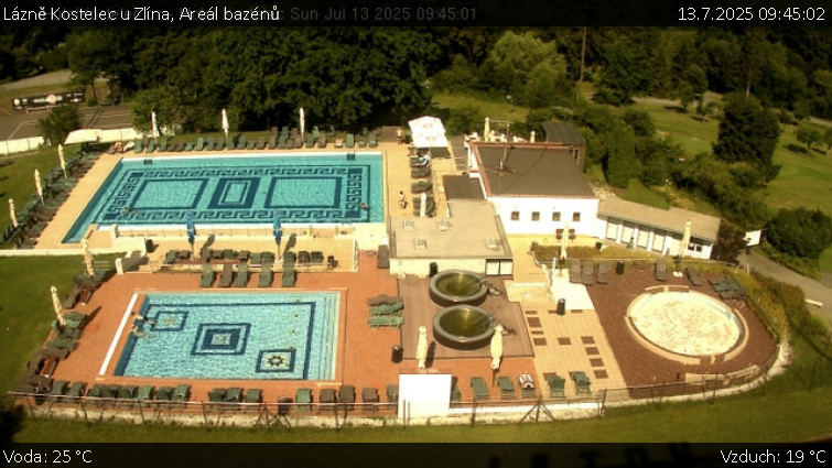 Lázně Kostelec u Zlína - Areál bazénů - 13.7.2025 v 09:45 Lázně Kostelec u Zlína - Areál bazénů - 13.7.2025 v 09:45
