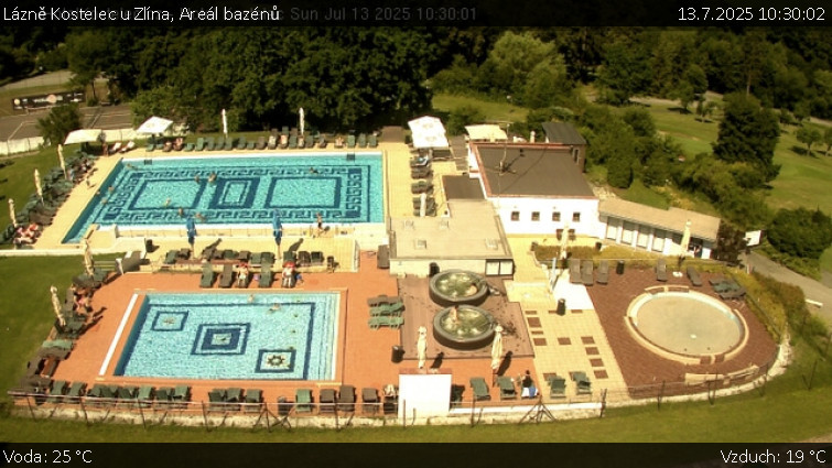 Lázně Kostelec u Zlína - Areál bazénů - 13.7.2025 v 10:30 Lázně Kostelec u Zlína - Areál bazénů - 13.7.2025 v 10:30