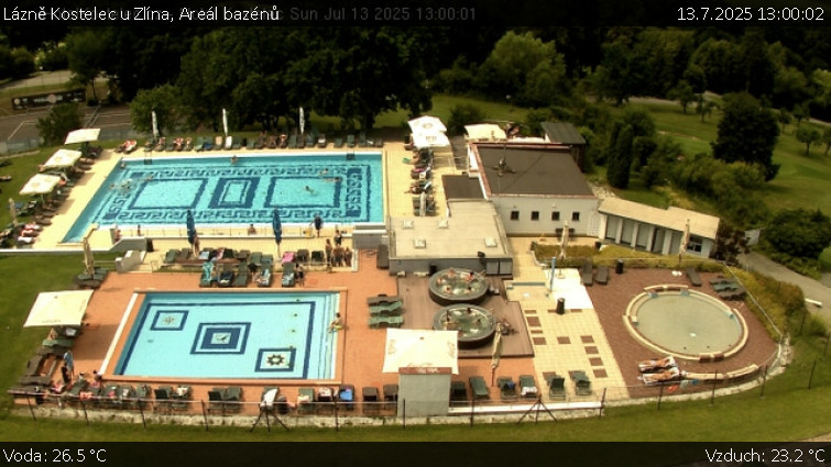 Lázně Kostelec u Zlína - Areál bazénů - 13.7.2025 v 13:00 Lázně Kostelec u Zlína - Areál bazénů - 13.7.2025 v 13:00