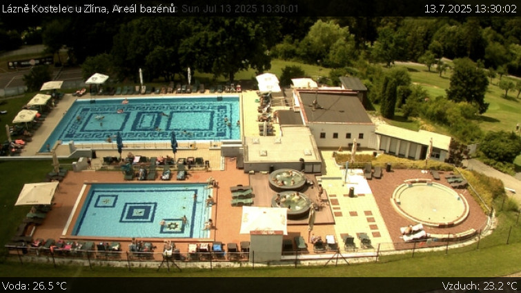 Lázně Kostelec u Zlína - Areál bazénů - 13.7.2025 v 13:30 Lázně Kostelec u Zlína - Areál bazénů - 13.7.2025 v 13:30