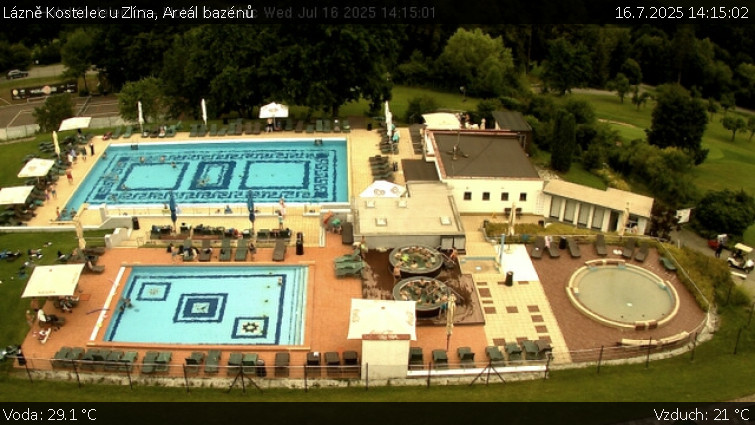 Lázně Kostelec u Zlína - Areál bazénů - 16.7.2025 v 14:15 Lázně Kostelec u Zlína - Areál bazénů - 16.7.2025 v 14:15