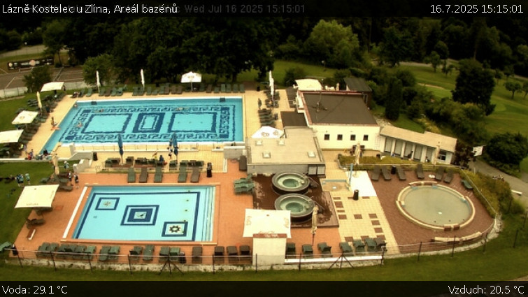 Lázně Kostelec u Zlína - Areál bazénů - 16.7.2025 v 15:15 Lázně Kostelec u Zlína - Areál bazénů - 16.7.2025 v 15:15