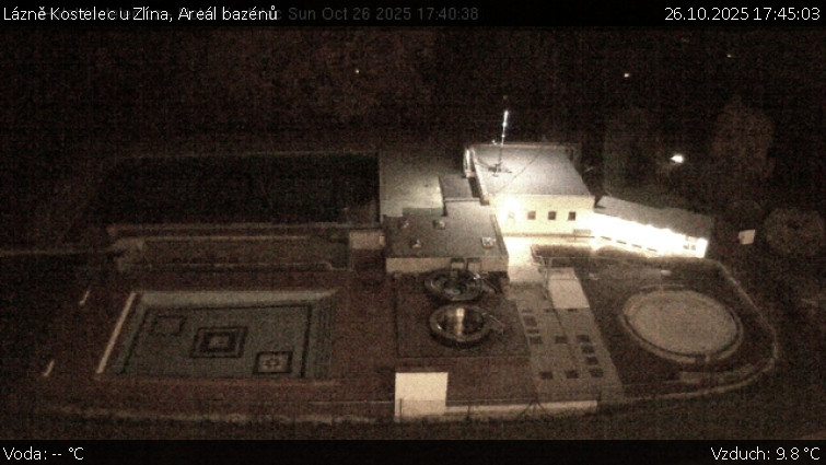 Lázně Kostelec u Zlína - Areál bazénů - 26.10.2025 v 17:45 Lázně Kostelec u Zlína - Areál bazénů - 26.10.2025 v 17:45