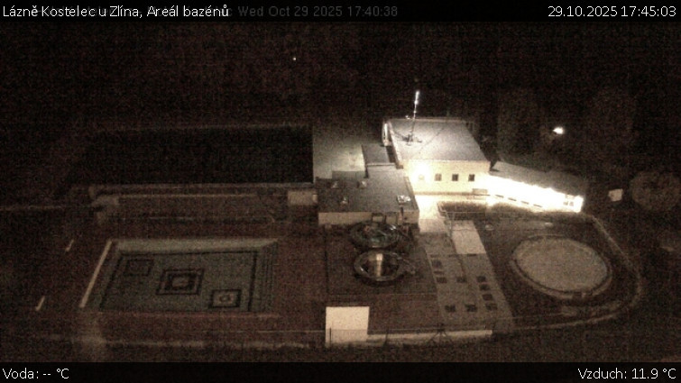 Lázně Kostelec u Zlína - Areál bazénů - 29.10.2025 v 17:45 Lázně Kostelec u Zlína - Areál bazénů - 29.10.2025 v 17:45