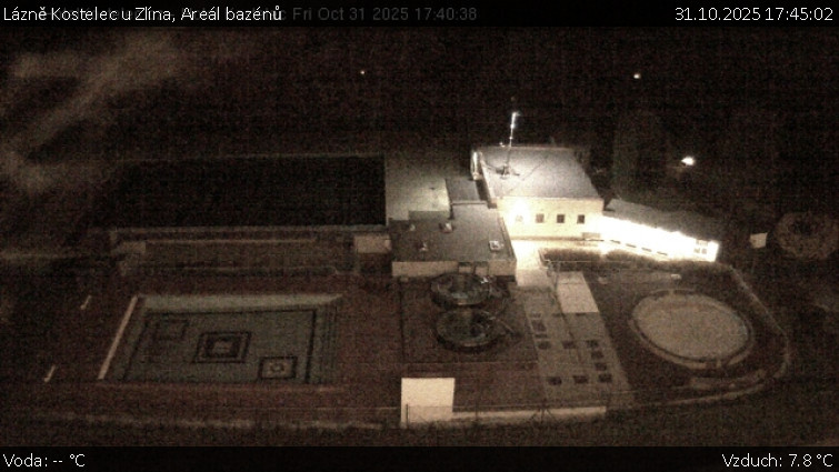 Lázně Kostelec u Zlína - Areál bazénů - 31.10.2025 v 17:45 Lázně Kostelec u Zlína - Areál bazénů - 31.10.2025 v 17:45