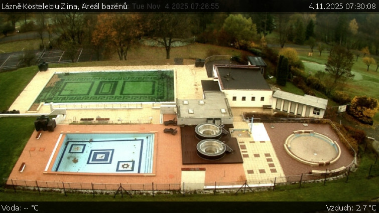Lázně Kostelec u Zlína - Areál bazénů - 4.11.2025 v 07:30