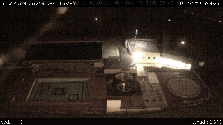 Lázně Kostelec u Zlína - Areál bazénů - 15.12.2025 v 06:45