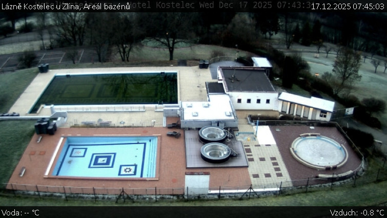 Lázně Kostelec u Zlína - Areál bazénů - 17.12.2025 v 07:45