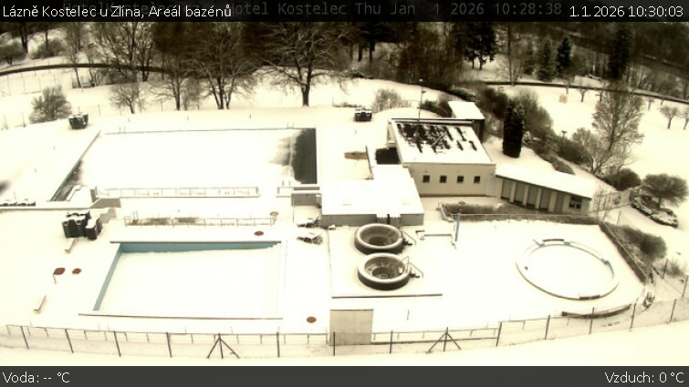 Lázně Kostelec u Zlína - Areál bazénů - 1.1.2026 v 10:30
