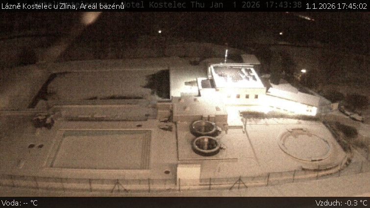 Lázně Kostelec u Zlína - Areál bazénů - 1.1.2026 v 17:45