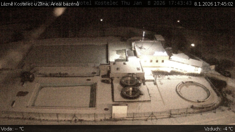 Lázně Kostelec u Zlína - Areál bazénů - 8.1.2026 v 17:45
