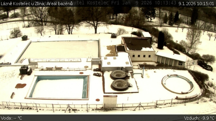 Lázně Kostelec u Zlína - Areál bazénů - 9.1.2026 v 10:15