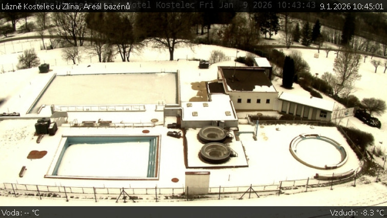 Lázně Kostelec u Zlína - Areál bazénů - 9.1.2026 v 10:45