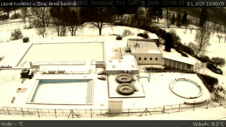 Lázně Kostelec u Zlína - Areál bazénů - 9.1.2026 v 13:00