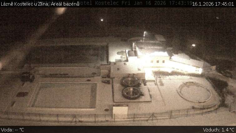 Lázně Kostelec u Zlína - Areál bazénů - 16.1.2026 v 17:45