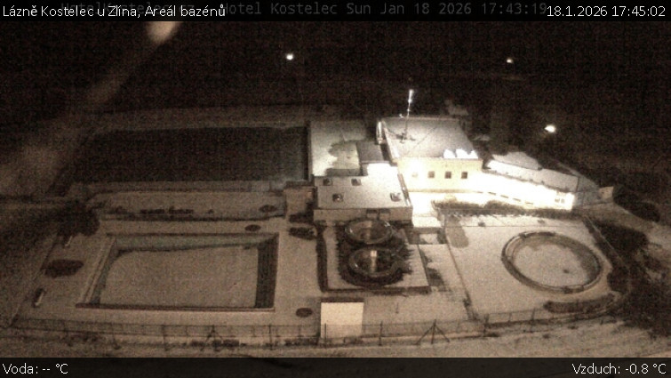 Lázně Kostelec u Zlína - Areál bazénů - 18.1.2026 v 17:45